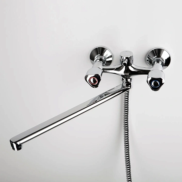Смеситель для ванны с длинным изливом WasserKRAFT Amper 2902L с душем