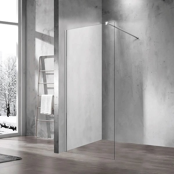 Душевая перегородка Vincea Walk-In VSW-1H100CL,1000*2000, хром, стекло прозрачное
