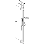 Душевой гарнитур Kludi Nova Fonte Puristic 2084039-15