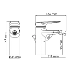 Смеситель для биде WasserKRAFT Lopau 3206
