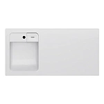 M85AWPL1001WG X-Joy,  Раковина над стиральной машиной, литьевой мрамор, левая, 100 см, белый глянец
