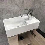 Подвесная тумба с раковиной Comforty Матэ 40 дуб дымчатый 00-00000833CF