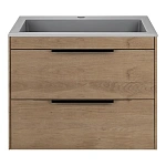 Тумба под раковину Vincea Chiara 2D 600 подвесная, 2 выкатных ящика soft-close, N.Oak