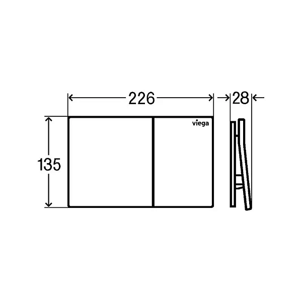 Кнопка смыва Viega Prevista Visign for Style 200, 773595