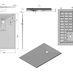 Поддон для душа из искусственного камня Vincea VST-4SR9013G, 1300*900*30, серый