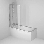 Стеклянная шторка для ванны Damixa Skyline 80х140 см, DX35WBS-D7W1-150MT