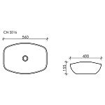 Накладная раковина Ceramica Nova Element CN5016, 56 см