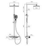 Душевая стойка Vincea VSFS-411CH с изливом, хром