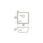 Omoikiri Tadzava 44-U/I-Quadro-IN нерж.сталь/нержавеющая сталь