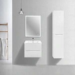 Тумба под керамическую раковину Mia Slim 600 подвесная, 2 выкатных ящика soft close, G.White
