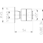 Душевая форсунка Bossini Cubic-Gom I00135.030