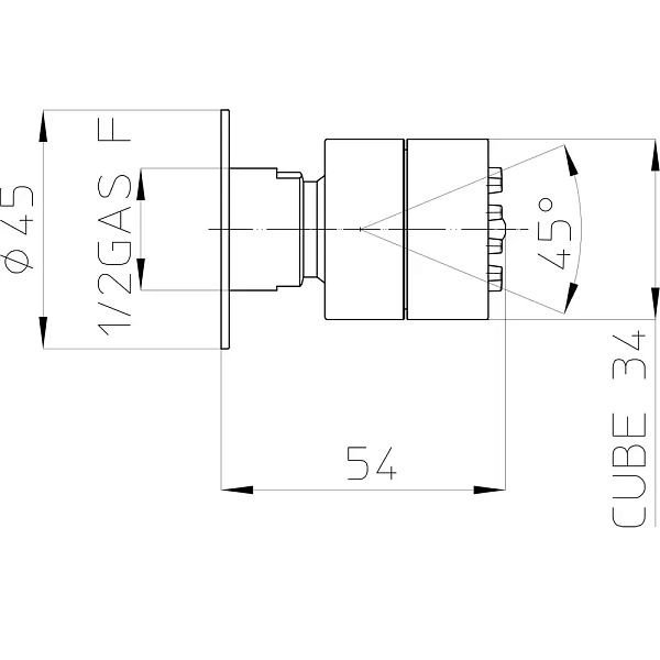 Душевая форсунка Bossini Cubic-Gom I00135.030