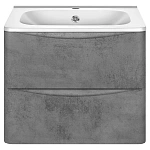 Тумба под раковину Vincea Vico 600 подвесная, 2 выкатных ящика soft close, Beton