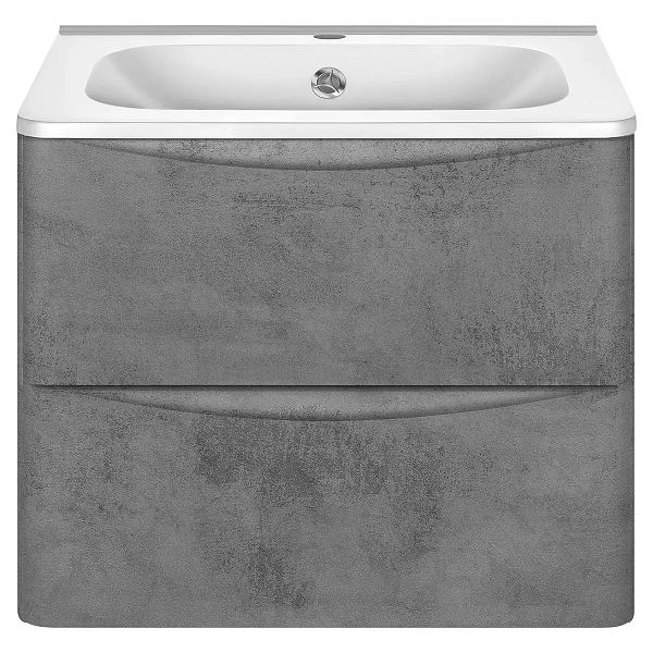 Тумба под раковину Vincea Vico 600 подвесная, 2 выкатных ящика soft close, Beton