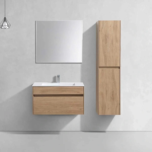 Тумба под раковину Vincea Chiara 800 подвесная, 1 выкатной ящик soft-close, N.Oak