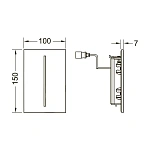 Кнопка смыва с инфракрасным датчиком Tece TECEfilo Urinal 9242063 7.2V