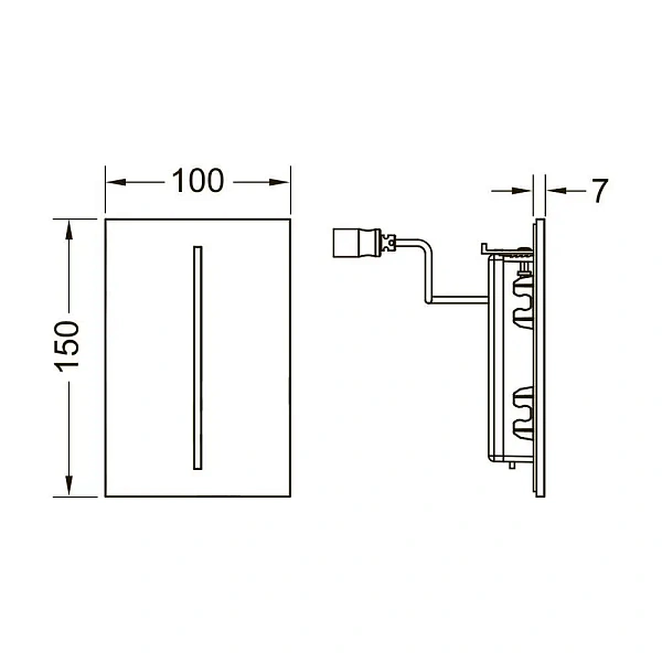 Кнопка смыва с инфракрасным датчиком Tece TECEfilo Urinal 9242063 7.2V