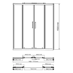 Стеклянная шторка на ванну WasserKRAFT Lippe 170х150 45S02-170