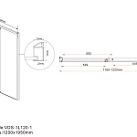 Душевая дверь Vincea Lugano VDS-1L120CGB-1, 1200, черный, стекло тонированное