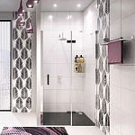 Душевая дверь WasserKRAFT Aller 10HBLACK MATT 120х200 см 10H05RBLACK MATT