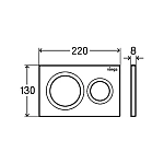 Кнопка смыва Viega Prevista Visign for Style 20, 773786 матовый хром