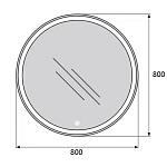 Зеркало BelBagno SPC-RNG-800-LED-TCH с встроенным светильником и сенсорным выключателем