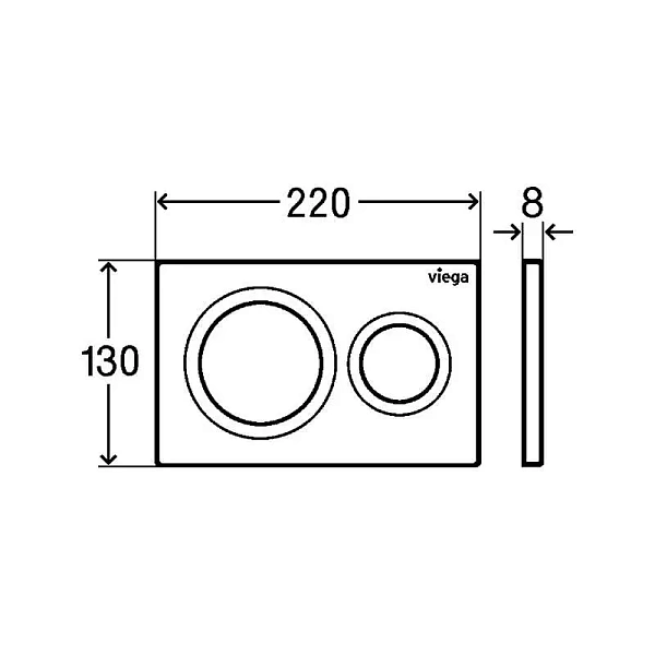 Кнопка смыва Viega Prevista Visign for Style 20, 773793