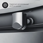 W90G-401-090BT Душевое ограждение Gem 1/4 Rond 90x90 стекло прозрачное, профиль черный матовый, без