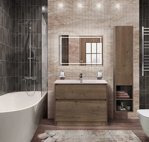 Тумба под раковину напольная BelBagno KRAFT-1000-2C-PIA-RT Rovere Tabacco, 100 см