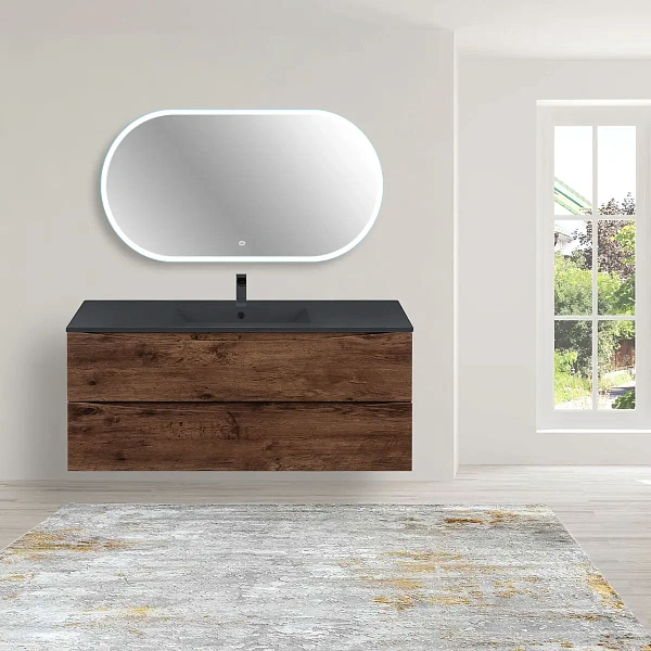 Тумба под керамическую раковину Mia 1200 подвесная, 2 выкатных ящика soft close, R.Wood