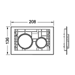 Кнопка смыва Tece TECEloop modular без лицевой панели 9240666 хром