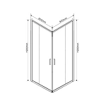 Душевой уголок Vincea Garda VSS-1G8090CLB, 900*800, черный, стекло прозрачное