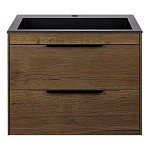 Тумба под раковину Vincea Chiara 2D 600 подвесная, 2 выкатных ящика soft-close, T.Oak