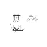 Унитаз подвесной VITRA Integra 7041B003-0075 безободковый