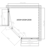 Душевой уголок Vincea Show VSP1-4SH100CL, 1000*1000, хром, стекло прозрачное