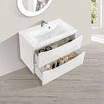 Тумба под раковину Vincea Mia 750 подвесная, 2 выкатных ящика soft close, G.White