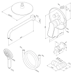 Встраиваемая душевая система для душа AM.PM X-Joy FB85A1RH02