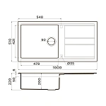 Omoikiri Kitagawa 100-GB Artceramic/графит