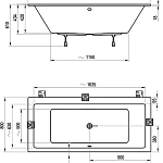 Акриловая ванна Ravak Formy 01 Slim 180x80, C881300000