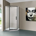 Душевой уголок Vincea Stresa VSP-1S100CLGM, 1000*1000, вороненая сталь, стекло прозрачное