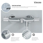 Душевая стойка Vincea Desire VSFS-1D1TCH термостатическая, хром