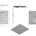 Поддон для душа из искусственного камня Vincea VST-4SR9010G, 1000*900*25, серый