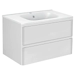 Тумба под раковину Vincea Vico 800 подвесная, 2 выкатных ящика soft close, G.White