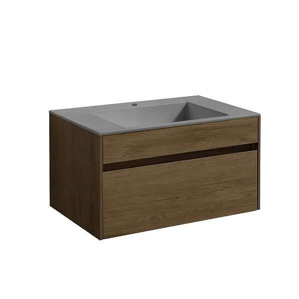Тумба под раковину Vincea Chiara 800 подвесная, 1 выкатной ящик soft-close, T.Oak