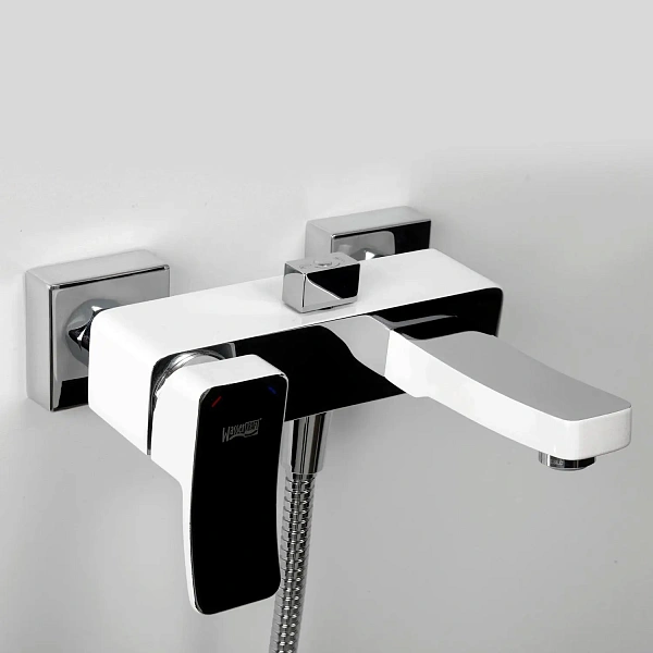 Смеситель для ванны WasserKRAFT Aller 1061WHITE с душем