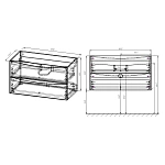 Тумба под раковину Vincea Mia 900 подвесная, 2 выкатных ящика soft close, V.Oak