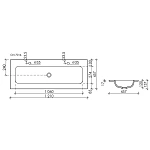 Мебельная раковина Ceramica Nova Element CN7016, 121 см