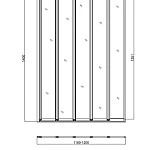 Душевая шторка на ванну Vincea VSB-32120CL, 1200*1400, хром, стекло прозрачное
