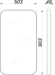 Зеркало Aqwella RM RM0205BLK, 53 см