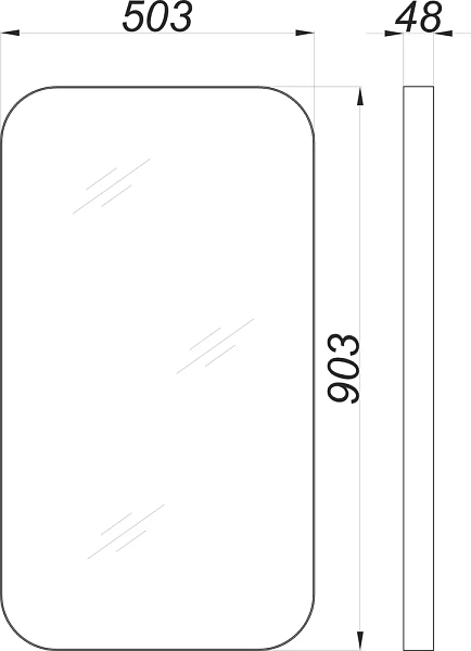 Зеркало Aqwella RM RM0205W, 53 см